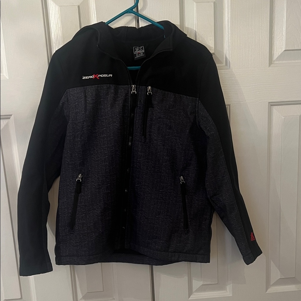 Zero Xposur Black and Gray Hooded Jacket